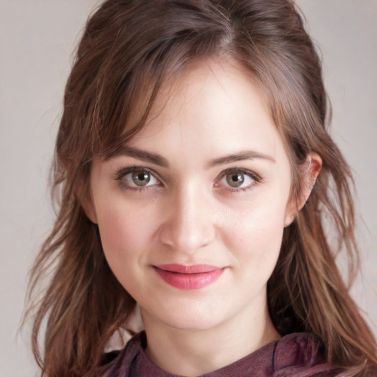 Porträt von Melanie, die hinter mullematsch steht